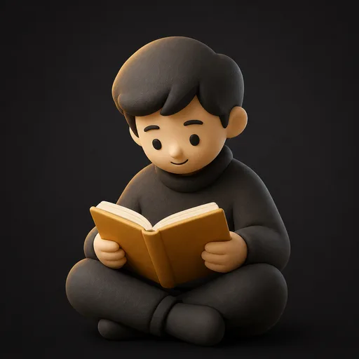 App icon of a boy reading a book
